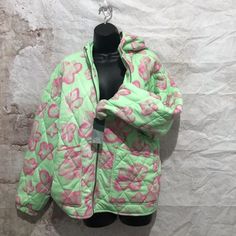 Questions? Leave A Comment Below! Multicolor Quilted Spring Outerwear, Spring Cotton Puffer Jacket With Pockets, Spring Long Sleeve Outdoor Puffer Jacket, Spring Outdoor Long Sleeve Puffer Jacket, Quilted Cotton Puffer Jacket For Spring, Spring Cotton Quilted Puffer Jacket, Trendy Oversized Multicolor Outerwear, Trendy Multicolor Spring Outerwear, Multicolor Hooded Puffer Outerwear