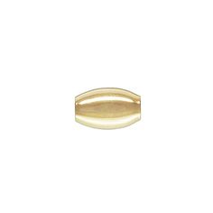 an oval gold colored metal object on a white background