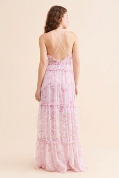 Rent Ruffled Printed Maxi Dress from Nuuly. Pick 6 items for $98/month. Free shipping + returns. Elegant Tiered Daywear Dresses, Recital Gown, Pink Beach Dresses, Flowy Prom Dresses, Kdrama Outfits, Sunday Dresses, Fresh Aesthetic, Lover Dress, Prom Dress Inspiration