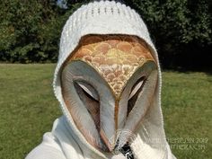 Barn Owl Mask, Mask Character Design, Mask Character, Low Poly Mask, Cardboard Mask, Owl Mask, Owl Costume, Mask Pattern, Cool Masks