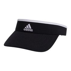 This women's adidas Match is a classic clamp visor for simple sun coverage in fun colors and prints. The moisture-wicking sweatband keeps you feeling dry. FEATURES Classic clamp visor with full brim coverage to guard against the sun's rays Moisture-wicking sweatband for dry and cool comfort Curved brimDETAILS 2.75-in. brim 87% recycled polyester, 13% spandex Hand wash Imported Size: One Size. Color: Black. Gender: female. Age Group: adult. Casual Summer Visor For Sports Events, Casual Summer Visor With Sweatband, Black Sports Hat With Uv Protection, Black Uv Protection Sports Hat, Summer Sports Visor, One Size Fits Most, Casual Visor With Uv Protection For Sports Events, Summer Sports Events Visor, One Size Fits Most, Casual Golf Visor For Summer, Summer Sports Hat With Cotton Sweatband