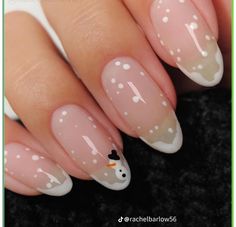 Snow Nail Designs, New Year Nail Art Designs, Snowy Nails, Nails Snow, Snowman Nails, Snow Nails, Easter Nail Designs, Cute Simple Nails, Cute Christmas Nails