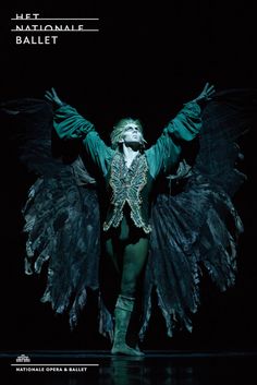 an image of a woman with wings on stage