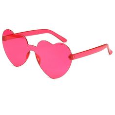 ~Trendy Rose Red Frameless Plastic Heart Shaped Uv400 Sunglasses ~Adult Ladies, Men's Or Unisex ~Also Available In Pink & Red ~A Must Have For Spring And Summer! ~Thank You For Your Interest In This Item ~Please Shop All My Closet Items ~Follow Me For Future Finds Heart Shape Sunglasses, Diffraction Glasses, Transparent Sunglasses, Heart Shaped Candy, Shape Sunglasses, Plastic Glasses, Rimless Frames, Shaped Sunglasses, Heart Shaped Sunglasses