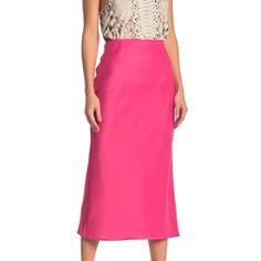 Calf-Length Skirt In Softly Draped Satin With A High Waist. Concealed Side Zip With Button. Unlined.Length Midi, High Waist, Polyester 100%, Machine Wash Cold Green Sequin Skirt, Pink Satin Skirt, Bell Skirt, Calf Length Skirts, Tulle Midi Skirt, Printed Pleated Skirt, Hm Skirt, Leather Midi Skirt, Green Sequins