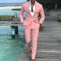 Category:Linen Suits; Embellishment:Pocket; Season:Spring, Fall, Winter, Summer; Fabric:Linen Blended; Includes:Pants,Jacket; Occasion:Wedding,Beach,Summer; Fit Type:Tailored Fit; Jacket Buttons:Single Breasted One-button; Jacket Pockets:Straight Flapped; Pattern:Solid Colored; Neckline:Closure collar; Listing Date:04/20/2023; Production mode:External procurement; Pant Length:; Pants Waist:; Shoulder Width:; Sleeve Length:; Bust:; Height:null; Weight (kg):null; Hips:; Clothing Length:; Number of Pink Suit Men, Men Suits Prom, Linen Suits For Men, Prom For Guys, Prom Suits For Men, Barney Stinson, Wedding Tuxedo, Suit Costume, Suits Prom