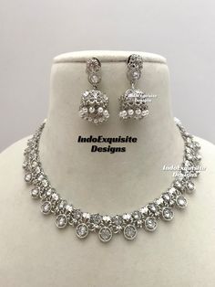 Silver color Polki Necklace Set comes with Jhumki earrings/ Indian Jewelry/ High Quality Kundan and Polki Jewelry/ Bollywood Jewelry/Wedding Jewelry All items are shipped from Brampton, Ontario, Canada. If you need your item by a certain day, please reach out to us for express delivery option before you buy so that we can update the shipping for you. We kindly request to consider minor variations in colors, shades, textures as pictures displayed may slightly vary from the actual product due to digital image limitations. Please expect the possibility of some minor imperfections when buying handmade jewelry. Please contact us for any questions you might have. Thank you and Happy shopping 😊 Polki Necklace Set, Brampton Ontario, Necklace Set Indian, Colors Shades, Kundan Set, Polki Necklace, Jhumki Earrings, Earrings Indian, Indian Jewelry Sets