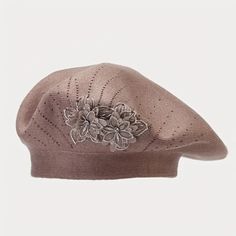 Flower Embroidery Elegant Tam Beret Hat Classic Rhinestone Tan Elastic Cap Warm Suitable Types: Elasticity Special Features: Packable Material: Polyester Cap Type: Beret Craftsmanship: Knitting We Use Stock Photos To Depict The Likeness Of Each Item. The Photos May Not Show The Exact Packaging/Item You Will Receive We Aren't Dragon Our Feet When It Comes To Your Order! Brown Rhinestone Hat, Tams Hats, Beret Cap, Gingham Jacket, Knitted Beret, Plaid Hats, Pumpkin Hat, Ski Hats, Beret Hat