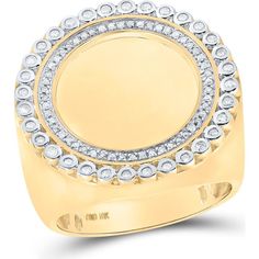 GND 10K Yellow Gold Round Diamond Memory Circle Ring with Pave and Bezel Set Diamonds - 3/8 Total Carat Weight Ring Size 10, Circle Ring, Bezel Set Diamond, Men's Jewelry Rings, Size 10 Rings, Men's Rings, Brilliant Diamond, Diamond Clarity, High Quality Jewelry