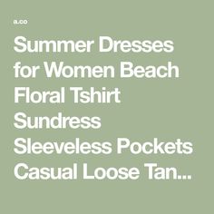 Summer Dresses for Women Beach Floral Tshirt Sundress Sleeveless Pockets Casual Loose Tank Dress at Amazon Women’s Clothing store Floral Tshirt, Wine Red Dress, Beach Floral, Loose Tank, Women Beach, Comfy Dresses, Woman Beach, Print Tank, Amazon Women