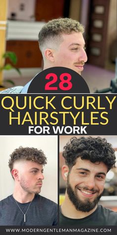 Get inspired with quick and easy curly hairstyles that can be done in minutes. Perfect for managing and styling curly hair on the go. #CurlyHairstyles #QuickHair #EasyCurls #CurlyHairSolutions Curly Hairstyles For Work, Hairstyles For Work