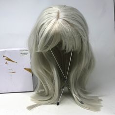 Brand: Mqn_femhead Size: Long (But Would Me More So Shoulder Length) Material: Synthetic Color: White/Silver Details: Bangs Synthetic Built In Hard Cap New In Box Silver Wig, Silver Wigs, Long Wigs, Shoulder Length, Woman Colour, White Silver, Wig Hairstyles, Womens Hairstyles, Bangs