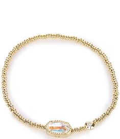 Kendra Scott Grayson Gold Stretch Bracelet | Dillard's Gold Bracelet Kendra Scott, Gold Stackable Metal Charm Bracelet, Gold Metal Stackable Charm Bracelet, Adjustable Gold Stretch Bracelet With Extender, Adjustable Gold-plated Tennis Bracelet, Gold Metal Crystal Bracelet As Gift, Gold Metal Crystal Bracelet For Gift, Adjustable Gold-tone Jubilee Charm Bracelet, Adjustable Gold-tone Charm Bracelet With Jubilee Details