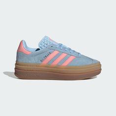 Shop for Blue Gazelle Bold Shoes Kids at adidas.co.uk! Free Shipping Options & 30 Day Returns at the official adidas online store. Blue Gazelle, Gazelle Bold Shoes, Adidas Gazelle Bold, Girls Basketball Shoes, Gazelle Bold, Bold Shoes, Adidas Originals Gazelle, Trendy Shoes Sneakers, Preppy Shoes