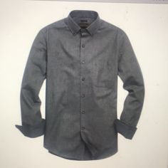 Handsome Medium Grey Button Down Dress Shirt By Joseph A. Banks Traveler’s Collection. 33” Long From Neck Collar In Back To Bottom Of Shirt. Sleeves Measure 26” Long From Top Seam To Bottom Of Cuff. Size Small. Never Worn. Great Condition. Like New. Gray Long Sleeve Shirt With Button Closure, Gray Shirt With Button Closure For Fall, Gray Fall Shirt With Button Closure, Cotton Dress Shirt For Workwear, Classic Gray Shirt With Spread Collar, Classic Gray Shirt For Fall, Formal Cotton Shirt With Pockets, Cotton Formal Shirt With Pockets, Classic Gray Fall Shirt