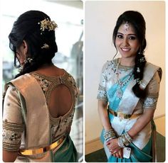 Prakash Silks, Front Hairstyles, Engagement Hair, Chiffon Blouses Designs, Front Braid, Bride Saree, Simple Saree Designs