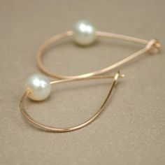 hoop earrings. rose gold or yellow gold pearl hoops. classic | Etsy Elegant Adjustable Hypoallergenic Hoop Earrings, Chic Teardrop Hoop Earrings For Gift, Chic Rose Gold Hoop Earrings For Everyday, Chic Everyday Rose Gold Hoop Earrings, Anniversary 14k Rose Gold Filled Hoop Earrings, Elegant 14k Gold Filled Hoop Earrings As Gift, Simple Everyday Drop Earrings, Classic Rose Gold Teardrop Hoop Earrings, 14k Rose Gold Filled Hoop Earrings For Anniversary