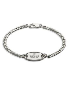 Gucci Sterling Silver Trademark Link Bracelet Gucci Luxury Bangle Bracelet, Luxury Gucci Bangle Bracelet, Gucci Luxury Adjustable Bracelets, Adjustable Gucci Bracelets For Formal Occasions, Luxury Adjustable Gucci Bracelets, Luxury Adjustable Gucci Bracelet, Luxury Gucci Chain Bracelet As Gift, Luxury Gucci Chain Bracelet, Elegant Gucci Chain Bracelet For Gift