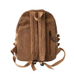 This multi-function backpack is made from premium-grade corduroy material with an excellently adorable design. This bag from Innovato Design is perfect for both school and travel, combining versatile features and trendy design. It blends style with utility and offers multiple compartments for organized storage. Made from high-quality corduroy fabric, it's not only stylish but also durable. Padded shoulder straps ensure comfort. Use it for school, work, or travel – this backpack suits various occasions and keeps your essentials secure with reliable zippers.   Product highlights:   Made from premium-grade materials  Available in 3 fascinating colors   Bag dimension: Long:30cm/11.81inch; Width:13cm/5.1inch; High:42cm/16.53inch  Features: Front: 3 Zipper Pocket Back: 1 Zipper Pocket Inside: 1 Corduroy Travel Bag For Back To School, Casual Corduroy School Backpack, Corduroy Backpack For Back To School, Corduroy Standard Backpack For Back To School, Corduroy Standard Backpack For Everyday Use, Corduroy Travel Backpack, Everyday Corduroy Standard Backpack, Back To School Corduroy Backpack, Back To School Corduroy Bags