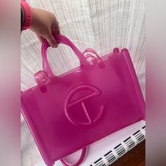 Like New Condition, Only Used A Few Times. Will Also Include Dust Bag. Telfar Bags, Telfar Handbags, Pink Lifestyle, Pink Color, Jelly, Dust Bag, Bag Lady, Conditioner, Like New