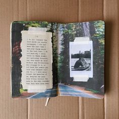 an open book with pictures on it