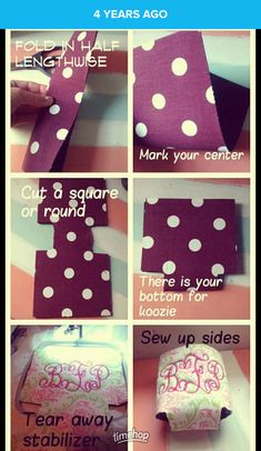 instructions for how to make an origami box with polka dots on the inside