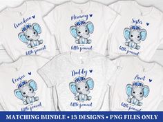 Baby Shower Shirt, Baby Shower Shirts, Elephant Baby Shower, Elephant Baby, Sublimation Png, Matching Shirts, A Boy, Transparent Png, Png Files