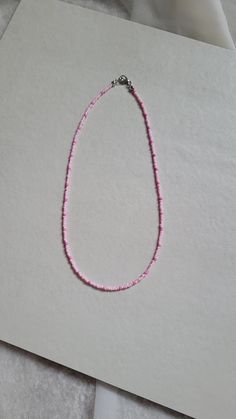 This handmade necklace is from out Minimalist collection - Blossom is one of many colour variations Minimalist Single Strand Beaded Necklace, Handmade Pink Necklaces For Everyday Wear, Handmade Pink Necklace For Everyday, Handmade Pink Necklace For Everyday Wear, Minimalist Beaded Necklace For Gift, Handmade Minimalist Pink Necklaces, Minimalist Necklaces With Faceted Beads For Jewelry Making, Handmade Minimalist Pink Necklace, Handmade Pink Everyday Necklaces