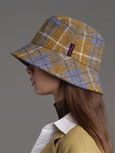 Editor's NotesThis bucket hat is made with premium handmade pure wool fabric ‘Harris Tweed’, which is certified by the British royal family from Scotland. - Premium luxurious material- Basic bucket shape- Excellent insulation and lightweight- Natural dye color and harmonious pattern- Through numerous sampling, designed to match various types of heads*Depending on monitor type, color of actual product may differ slightly. Measurements(in.)One Size- Inner circumference: 22.5 in.- He Tweed Bucket Hat, Fashion Bucket Hat, Wool Bucket Hat, Tweed Hat, Headwear Fashion, Bucket Hat Pattern, Designer Bucket Hats, Sewing Hats, Thrift Flips