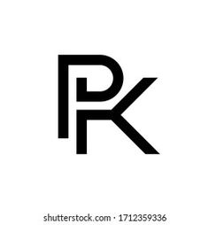 black and white letter k logo design