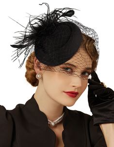 PRICES MAY VARY. This fascinator hat has a bow with pearls wrapped in the center and polka dot netting This fascinator is easy to wear with an alligator clip to secure to the hair,Vintage british style fascinator base disc pillbox hat for women One size fits all. Measures 6.25 inches across and approximately 1.5 inches high.Note About Size: this is a tiny fascinator which is not big enough to cover the whole of your head ,Note About Color: Item color displayed in photos may be showing slightly d Kentucky Derby Fascinator, Flower Veil, Derby Fascinator, Black Fascinator, Bridal Women, Tea Party Hats, Feather Fascinators, Wedding Hair Clips, Head Jewelry