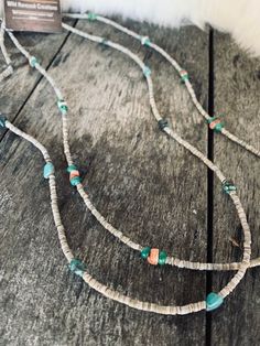 These mid length southwestern necklaces are one of my favorites for layering! The turquoise and spiny oyster are a great smaller size to be worn alone or can easily be paired with other chunky pieces or leather!   ~Handmade  ~Genuine Turquoise, oyster shell & spiny oyster from my fav' shop in AZ ~Choose from Turquoise nuggets or green turquoise with orange spiny oyster ~Both are 27" long ~Stainless steel lobster claw clasp Southwestern Style Silver Jewelry For The Beach, Southwestern Turquoise Jewelry For Beach, Rustic Turquoise Jewelry For Festivals, Rustic Turquoise Jewelry For The Beach, Southwestern Turquoise Necklace For Festivals, Southwestern Style Turquoise Necklace For Festivals, Handmade Western Beach Jewelry, Rustic Beaded Turquoise Necklace, Southwestern Turquoise Necklace For Beach