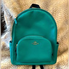 Mint Condition, Leather Backpack. The Hardware Still Has The Protective Covering On It! Purchased From Coach Outlet. Definite An Impulse Buy But Never Used. No Scuffs, Stains Or Odors. Smoke Free Home. Lovely Kelly Green Color. Classic Coach Leather Backpack With Zipper Closure, Classic Coach Leather Backpack With Zipper, Classic Green Backpack For Everyday, Green Leather Backpack With Detachable Strap For On-the-go, Coach Leather Backpack For On-the-go, Luxury Green Backpack For Daily Use, Classic Green Standard Backpack, Green Standard Backpack For Errands, Green Coach Travel Bag