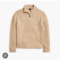 J. Crew Piqu Half-Zip Pullover Retail $128 100% Cotton. Machine Wash. Imported. Imported. Item Bu294. Color Heather Khaki Condition New With Defect *Small Imperfection In Knit. Please See Last Photo Size Xl Approx. Chest 44” Length 27” 7-1624b92 Beige Half-zip Sweater, Half-zip Fall Workwear Top, Half-zip Top For Workwear In Fall, Half-zip Top For Fall Workwear, Fall Workwear Tops With Half-zip, Casual Half-zip Workwear Tops, Classic Half-zip Winter Sweater, Beige Half-zip Winter Sweater, Beige Half-zip Sweater For Winter