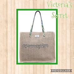 Nwt See Last Photo For Details Smoke And Pet Free Home Victoria's Secret Casual Bags For Spring, Chic Victoria's Secret Beach Bag, Victoria's Secret Casual Beach Bag, Victoria Secret Bags, Victoria’s Secret, Womens Tote Bags, Burlap Bag, Victoria's Secret, Reusable Tote Bags