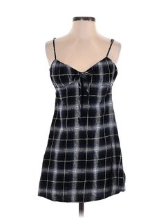 Wild Fable Casual Dress Size: X-Small Black Dresses - used. 100% COTTON, Square, Plaid, Short, Sleeveless | Wild Fable Casual Dress: Black Plaid Dresses - Used - Size X-Small Cheap Plaid Mini Dress For Daywear, Cheap Plaid Mini Dress For Party, Cheap Plaid Cotton Mini Dress, Cheap Casual Plaid Mini Dress, Cheap Lined Plaid Mini Dress, Cheap Plaid Dresses With Short Sleeves, Cheap Casual Short Sleeve Plaid Dress, Affordable Plaid Mini Dress For Daywear, Cheap Chic Plaid Mini Dress