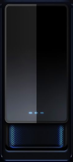 the back side of an electronic device with blue lights