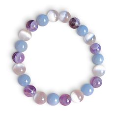 PRICES MAY VARY. 7 inch bracelet with 8mm beads Chakras: Crown, Third Eye, Throat Element: Wind Affirmation: I am always surrounded by love and benevolence. I listen to the inner promptings of my angelic companions. Crystals: Angelite, Selenite, Amethyst Angelite has a very calming and gentle energy that makes it perfect for meditation. Angelite can instantly help you on your way to connect with the Angelic realm. This stone is connected to the higher self and finding your spiritual sense of pur Chakras Crown, Surrounded By Love, Bracelets Crystal, Beady Eye, Angel Bracelet, Multi Gemstone Bracelet, Reiki Jewelry, Angelic Realm, 8mm Beads