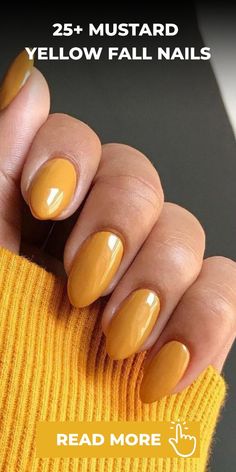 🍂 Embrace the changing seasons in style with our must-try mustard yellow fall nail designs that will add a pop of color to your look! From elegant shades to eye-catching patterns, we have the perfect options to keep your nails on-trend this season. Don't miss out on the opportunity to rock the hottest fall nail trend. #FallNails #MustardYellowMagic Mustard Orange Nails, Mustard Yellow Chrome Nails, Fall Yellow Nails Acrylic, Burnt Yellow Nails, Mustard Colored Nails, Mustard Yellow Fall Nails, Yellow Mustard Nails, Mustard Yellow Nails Fall, Mustard Color Nails