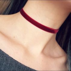 Red Velvet Adjustable Choker Red Velvet Choker, Red Choker, Popular Necklaces, Beaded Collar Necklace, Choker Style Necklace, Chocker Necklace, Bold Necklace, Costume Necklaces, Velvet Choker