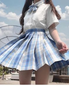 Lasaky - Professional Academy Uniform Pleated Grid Skirt Pleated School Dress For Summer, Pleated Summer School Dress, Summer School Pleated Dresses, Casual Pleated School Dresses, Casual Plaid Dress For School, Preppy Short Sleeve Plaid Dress For Spring, White Skirt For Spring Picnic, Casual Plaid Short Sleeve Dress For Picnic, Casual Short Sleeve Plaid Dress For Picnic