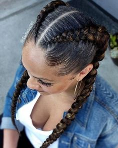 Braids, beauty, and beyond: 45 French braid hairstyles to captivate and charm! 🌟👩‍🦳 2 Braids Box Braids, Boxer Braids Black Women, Cornrow Hairstyles Two Braids, 2 Box Braids Hairstyles, 2 French Braids Short Hair, French Braids On Black Women, Two Braid Extensions, Black Hair French Braids, Two Long Cornrows Braids