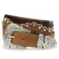 Cowtown Cowboy Outfitters Women's  Kaitlyn Crystal Leather Western Belt by Tony Lama C50499  98 New Country Belts, Womens Belt Buckles, Cowgirl Belts, Bling Belts, Cowgirl Bling, Looks Country, Estilo Country, Crystal Belt, Tony Lama