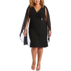 This R&M Richards Sheath Dress is guaranteed authentic. It's crafted with Polyester/Spandex. Bride Short Dress, Dresses Knee Length, Short Formal Dress, Plus Size Cocktail Dresses, Plus Size One Piece, Mini Sheath Dress, Mother Of Bride, Cape Dress, Metallic Dress