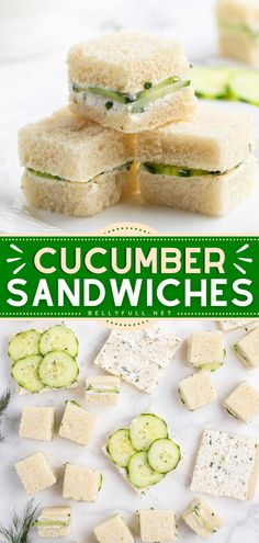 Cucumber Sandwiches Cucumber Sandwiches Recipes, Vegetarian Party, Easy Picnic Food, Appetizer Sandwiches, Finger Foods Easy