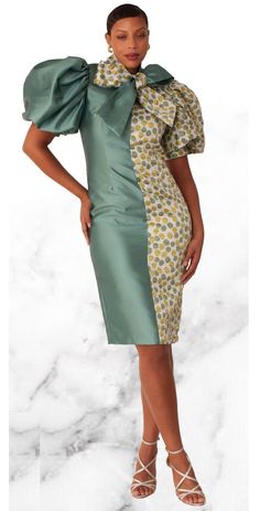 Chancele 9739 1 piece Puff Sleeve Dress Dress Length: 41 1/4” Colors: Olive Sizes: 8, 10, 12, 14, 16, 18, 20 Puff Dress, Puff Sleeve Dress, Puffed Sleeves Dress, Sleeve Dress, Dress Length, Puff Sleeve, 1 Piece, Dresses, Color