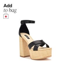 in stock Platform Block Heels, Chunky Platform, Dress Sandals, Platform Sandals, Black Sandals, Nine West, Women Empowerment, Block Heels, Ankle Strap