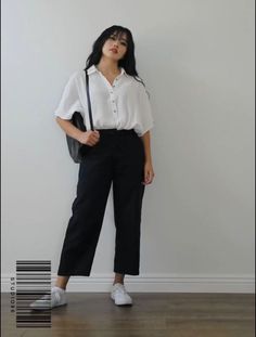 Korean Office Outfit Plus Size, Cute Dressup Ideas, Cute Korean Outfits Plus Size, Korean Casual Outfits Plus Size, Simple Office Outfit Plus Size, Edgy 30s Fashion, Business Casual Style Plus Size, Business Casual Plus Size Outfits Summer, Smart Casual Women Outfits Summer