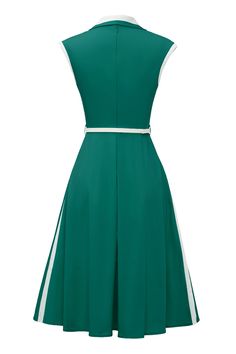 Vintage Green A-Line Lapel Collar Dress: A Retro and Elegant Look for Any Occasion


 Our vintage green trapeze dress with a lapel collar is a must-have piece for lovers of retro and sophisticated fashion . Made with premium materials , this dress offers optimal comfort while giving you a trendy and elegant look. The unique design of this dress is perfect for any occasion, whether for a casual or more formal look. The flattering trapeze cut of this dress suits all body types and will highlight your figure. The lapel collar brings a touch of originality to this classic piece. This vintage green trapeze dress with a lapel collar is easy to wear, whether with heels for a more formal look or sneakers for a more casual look. this vintage green trapeze dress with a lapel collar, you will add a Dark Green Fitted A-line Dresses, Fitted Dark Green A-line Dresses, Fitted A-line Dark Green Dress, Green A-line Vintage Summer Dress, 1950s Style Green A-line Dress, Retro A-line Vintage Dress For Work, 1950s Style A-line Vintage Dress, Classic Green Knee-length Dress, Green Formal Dress In 1950s Style