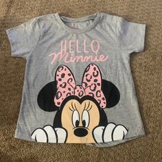 Disney Minnie Mouse Shirt Size 6 Nwot Disney Minnie Mouse Pink T-shirt, Cute Pink Minnie Mouse T-shirt, Fun Pink Minnie Mouse Top, Disney Pink Minnie Mouse T-shirt, Casual Pink Minnie Mouse Top, Cute Minnie Mouse Cotton Top, Cute Pink Mickey Mouse Tops, Pink Cotton Minnie Mouse Tops, Cute Pink Mickey Mouse Top